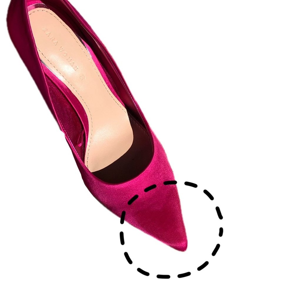 Zara pointed toe high heel fuchsia pumps, 39 US 8 - Picture 4 of 4